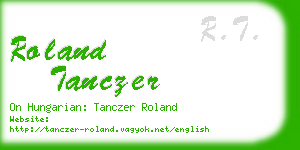 roland tanczer business card